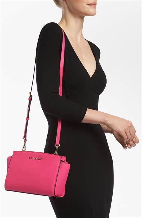 michael kors selma bag medium pink|Michael Kors large selma bag.